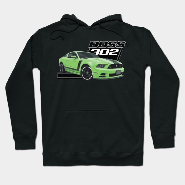 Gotta Have It Green boss 302 Mustang GT 5.0L V8 coyote engine Performance Car s550 Hoodie by cowtown_cowboy